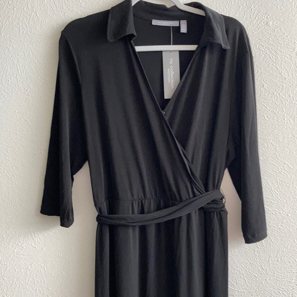 NWT: NY collection 2X black dress- made in USA - Picture 3 of 8